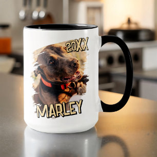 Modernes, einfaches Grunge Foto Tasse