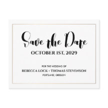 Modernes einfaches Hochzeitsgold Save the Date