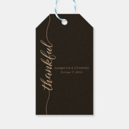 Modernes, einfaches Hochzeitskaffee - Dankbares Dr Geschenkanhänger