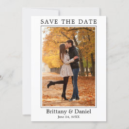 Modernes, einfaches Minimalistisches Foto Save The Date