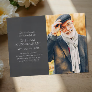 Modernes, einfaches, minimalistisches Foto zum Fei Postkarte