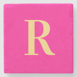 Modernes einfaches Monogramm Steinuntersetzer