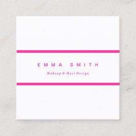 Modernes einfaches mutiges magentarotes rosa quadratische visitenkarte