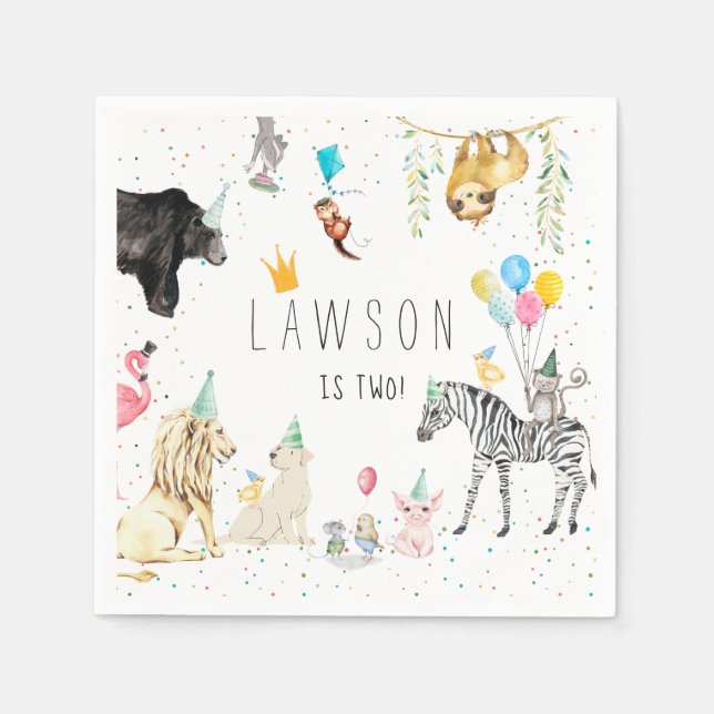 Modernes, einfaches Party Serviette (Vorderseite)