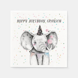 Modernes einfaches Party Tier Geburtstag Personali Serviette