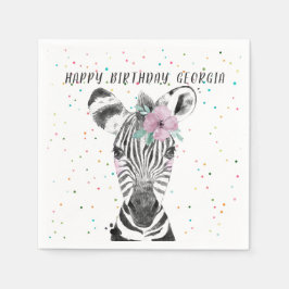Modernes einfaches Party Tier Geburtstag Personali Serviette