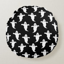 Modernes, einfaches Schwarz-Weiß-GeisterHalloween