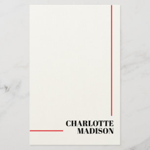 Modernes einfaches Schwarz-Weiß-Trend-Minimalistis Briefpapier