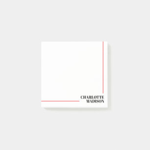 Modernes Einfaches Schwarz Weiß Trendiges Minimali Post-it Klebezettel