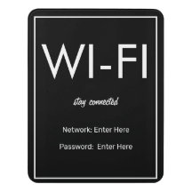 Modernes, einfaches, schwarzes Wi-Fi-Gästehaus
