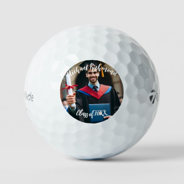 Modernes, einfaches Spanisches Foto | Benutzerdefi Golfball (Vorderseite)