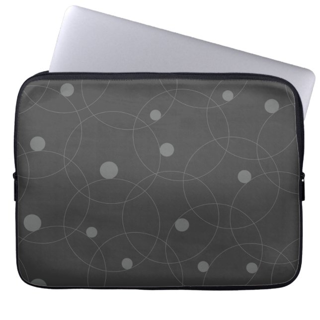 Modernes, einfaches, spielerisches, lustiges Kreis Laptopschutzhülle (Vorderseite)