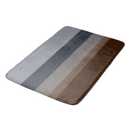 Modernes, einfaches Stripdesign in Blues und Grau Badematte