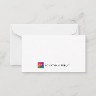 Modernes, einfaches Template-Add-Logo hier Mitteilungskarte