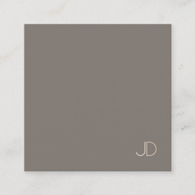 Modernes, einfaches Template für Monogram Quadratische Visitenkarte (Vorderseite)