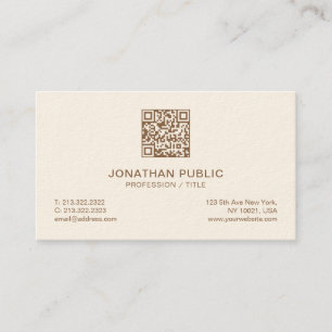 Modernes einfaches Template Luxus Signature Cream Visitenkarte