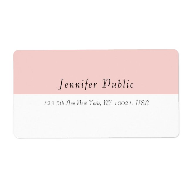 Modernes, einfaches Template Rosa Weiß elegant. (Vorne)