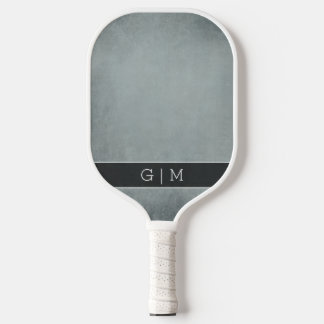 Modernes, einfaches, texturiertes Monogramm Pickleball Schläger