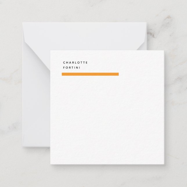 Modernes, einfaches trendy Minimalistisch Mitteilungskarte (Vorderseite)