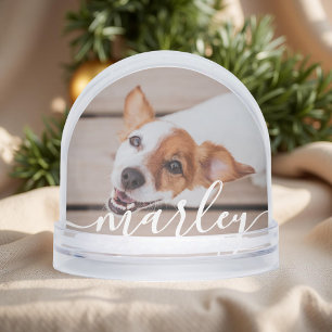 Modernes, einfaches und spielerisches Foto Schneekugeln