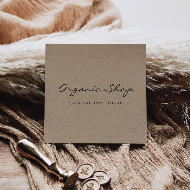 Modernes, einfaches Unternehmen Quadratische Visitenkarte (Von Creator hochgeladen)