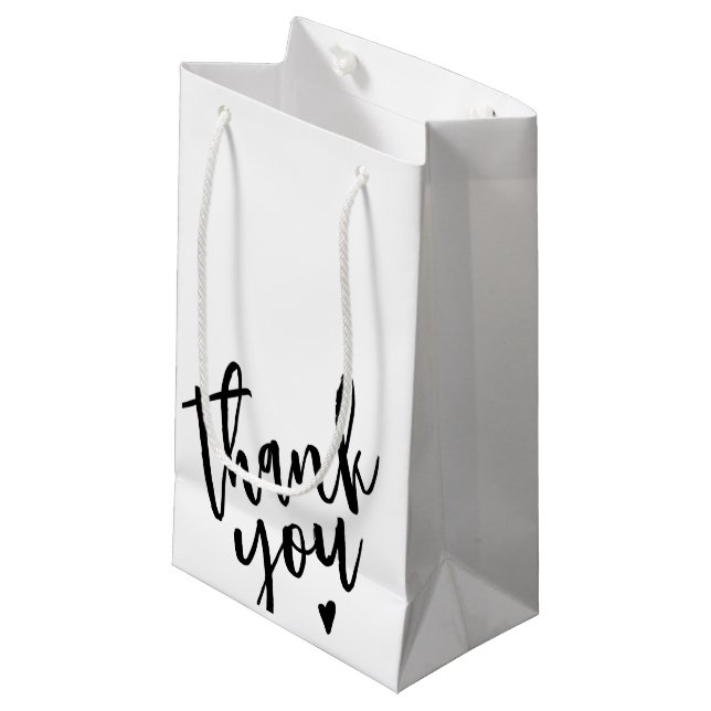 Modernes, einfaches Unternehmen Vielen Dank Kleine Geschenktüte (Vorderseite Schrägansicht)