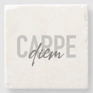 Modernes, einfaches, urbanes, cooles Design Carpe Steinuntersetzer