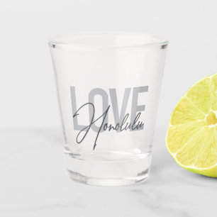Modernes, einfaches, urbanes cooles Design Liebe H Schnapsglas