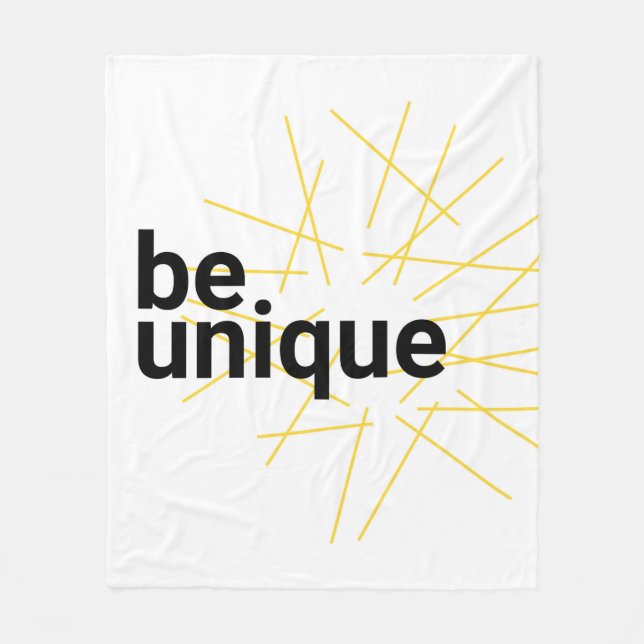 Modernes, einfaches urbanes Grafikdesign von "Be U Fleecedecke (Vorderseite)
