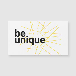 Modernes, einfaches urbanes Grafikdesign von "Be U Magnetkarte
