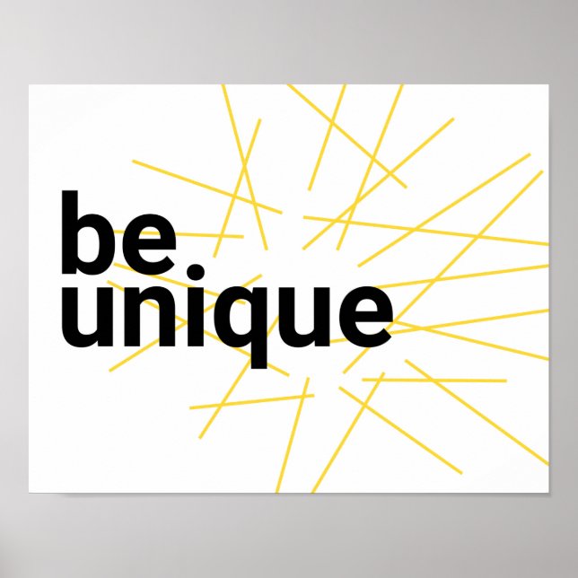 Modernes, einfaches urbanes Grafikdesign von "Be U Poster (Vorne)
