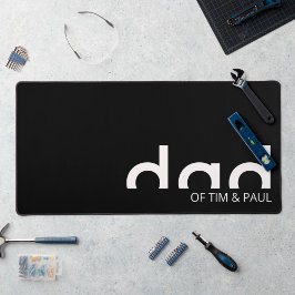 Modernes, einfaches Vater-Design mit Kindernamen Schreibtischunterlage