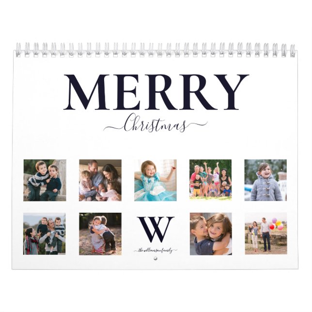 Modernes einfaches Weihnachtsfest-Foto Kalender (Titelbild)