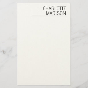 Modernes Einfaches Weiß Trendiges Minimalistisches Briefpapier