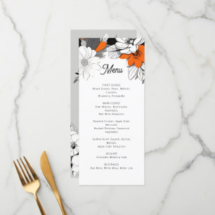 Modernes, einfarbiges Hochzeitsmenü Menükarte