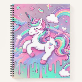 Modernes Einhorn-Notebook Notizbuch