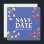 Modernes, einzigartiges Minimalistisches Save the  Date<br><div class="desc">Kaufen Sie diese originale Save the Date-Karte gerahmt mit Blume in Pastellfarben; machen Sie sie sich mit Ihren eigenen Informationen und Details. #savethedate</div>