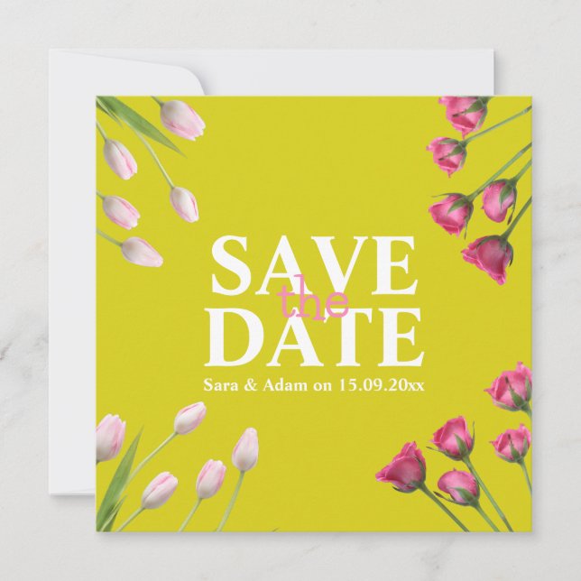 Modernes, einzigartiges Minimalistisches Save the  Date (Vorderseite)