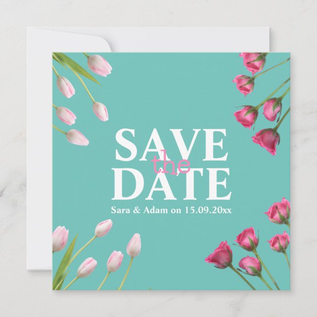 Modernes, einzigartiges Minimalistisches Save the  Date (Vorderseite)