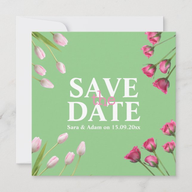 Modernes, einzigartiges Minimalistisches Save the  Date (Vorderseite)