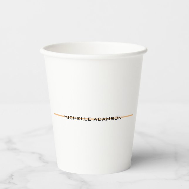 Modernes, einzigartiges Special Minimalistisch Pappbecher (Vorderseite)