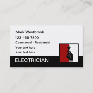 Modernes, einzigartiges Thema der Elektrotechnik Visitenkarte