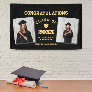 Modernes Elegant 2024 Graduate 2 Foto Abschluss Banner