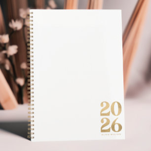Modernes Elegant 2026 Imitats Goldener Foil Glitze Planer