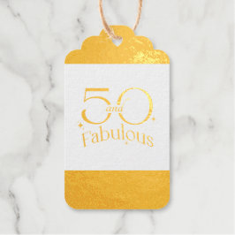 Modernes Elegant 50 und prächtiges Schwarz-weißes Geschenkanhänger