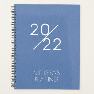 Modernes Elegant Blue Personalisiert 2022 Planer