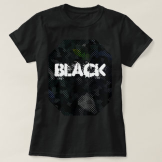 MODERNES ELEGANT DER ABSTRAKTE KUNSTSCHWARZ T-Shirt