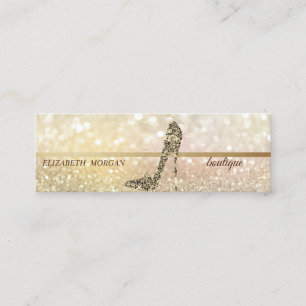 Modernes Elegant, Diamonds High Heels Bokeh Mini Visitenkarte