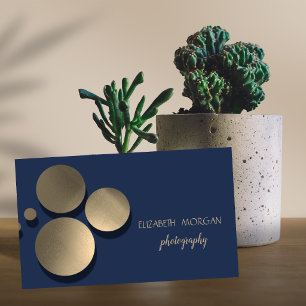 Modernes Elegant, Punkte, blau Visitenkarte