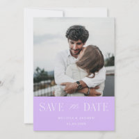 Modernes Elegant Save the Date Lavender